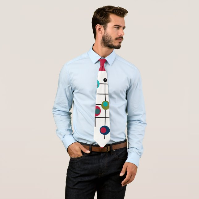 Cravate Rectangle du milieu du siècle (En situation)