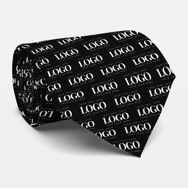 Cravate Rectangle Logo personnalisé Motif Entreprise (Roulé)