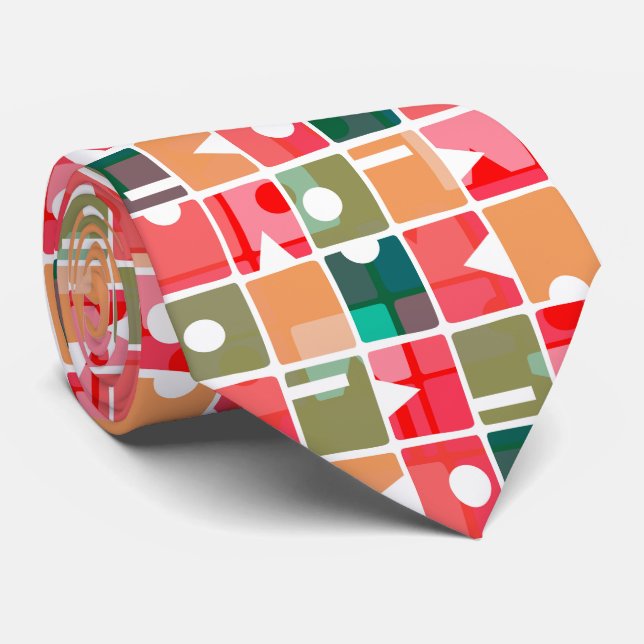 Cravate Rectangles Abstraites 120623 (Roulé)