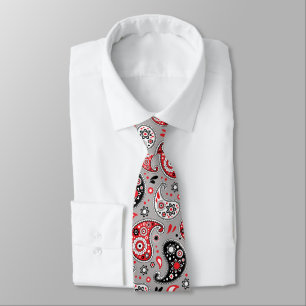 Cravate Red Bandana Paisley Country Western Rodeo Ranch