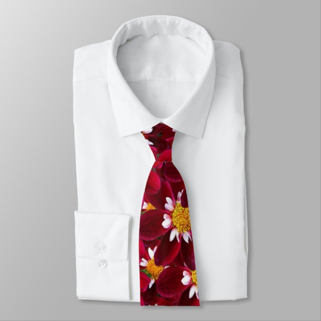 Cravate Red Dahlia (Attaché)
