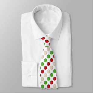 Cravate Red Green White Polka Dot