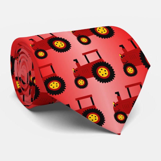 Cravate Red Tractor Design (Roulé)