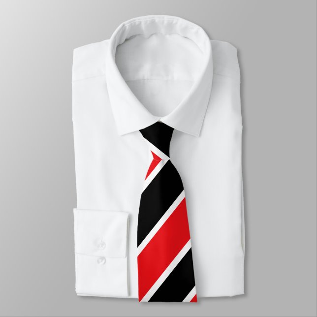 Cravate régimentaire rouge et blanche noire de (Attaché)