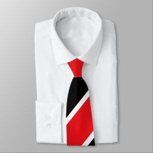 Cravate régimentaire rouge noir et blanc