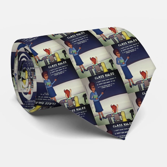 Cravate Règles de classe Necktie (Roulé)