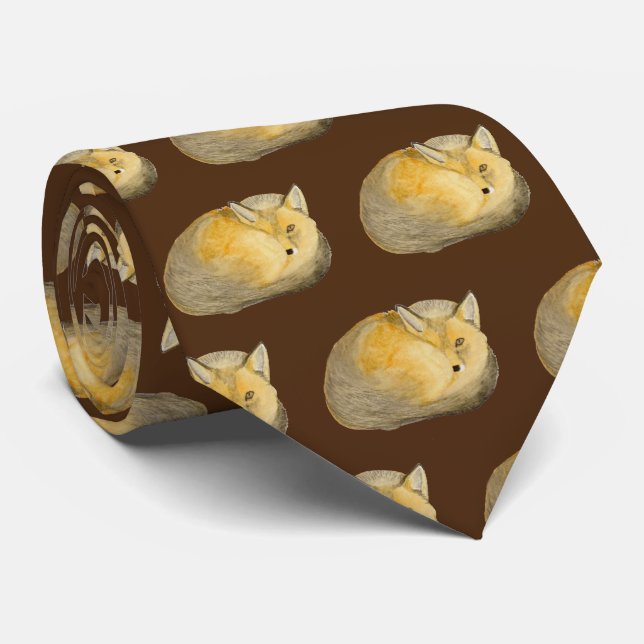 Cravate Renard rouge (Roulé)