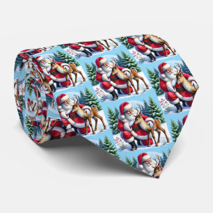 Cravate Renne de Noël festif Santa