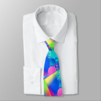 Résumé Néon Multicolore Abstrait Avec Bulles