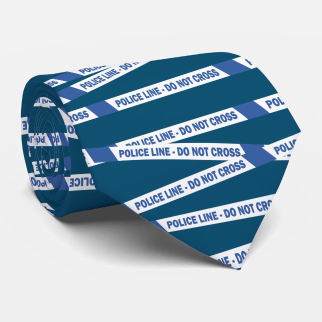 Cravate Retraite de la scène de crime bleu (Roulé)