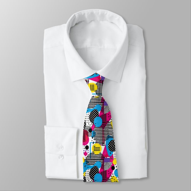Cravate Retro 80s Custom Tie – Elegant Fashion (Attaché)