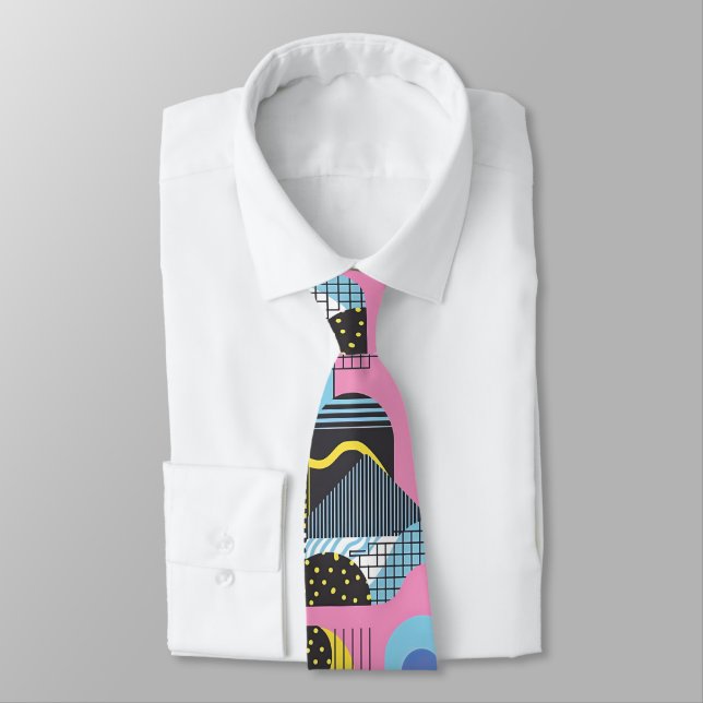 Cravate Retro 80s Custom Tie – Elegant Fashion (Attaché)