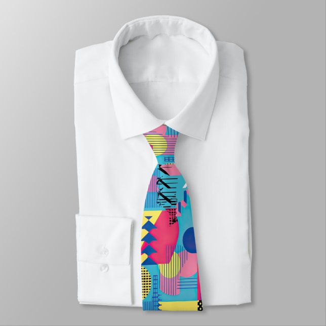Cravate Retro 80s Custom Tie – Elegant Fashion (Attaché)