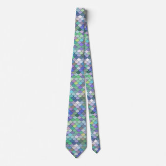Cravate Retro Échelle de sirène Couleurs Motif Pastel 