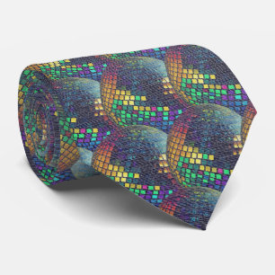 Cravate Retro Néon - Géode Disco