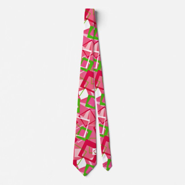 Cravate Retro Squares Pattern (Devant)