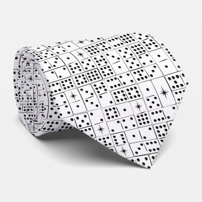 Cravate Retro Starburst Dominoes (Roulé)