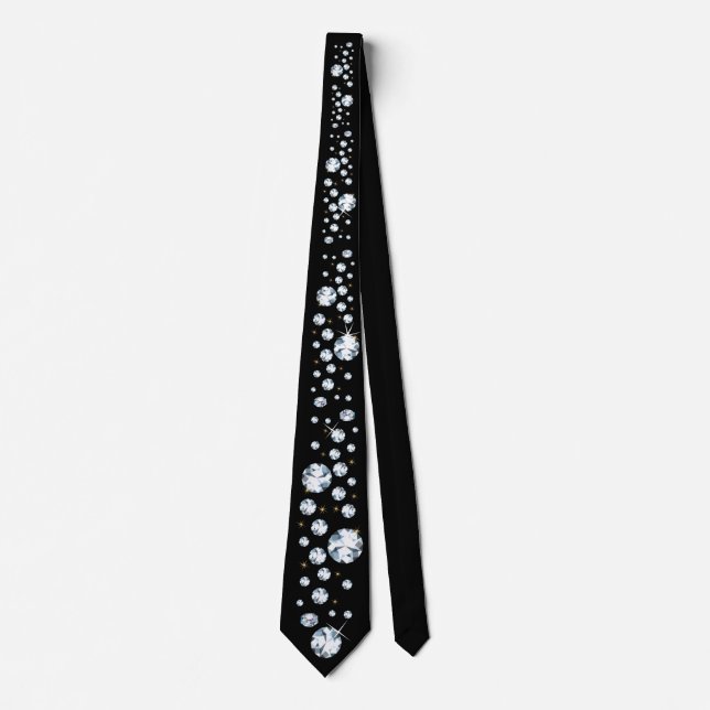 Cravate Rhinestones - Bijoux Diamants (Devant)