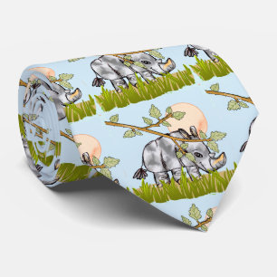 Cravate Rhinocéros se cachant
