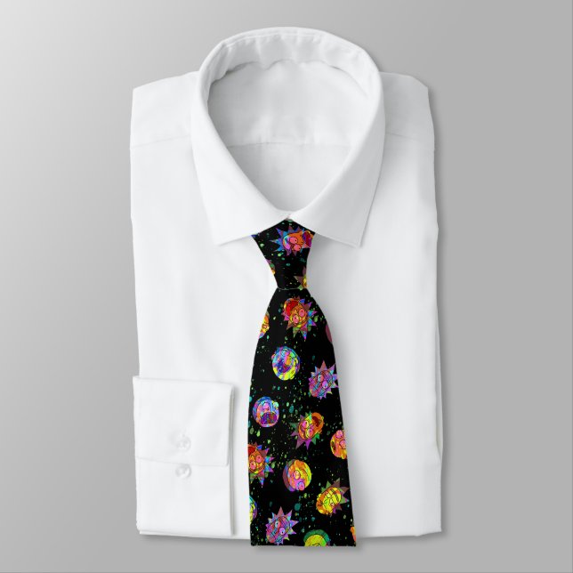 Cravate RICK ET MORTY™ | Motif psychédélique (Attaché)