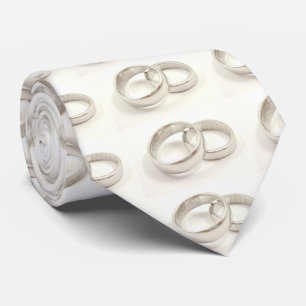 CRAVATE "RINGS MARIAGES" POUR GROOM ET OU USHERS