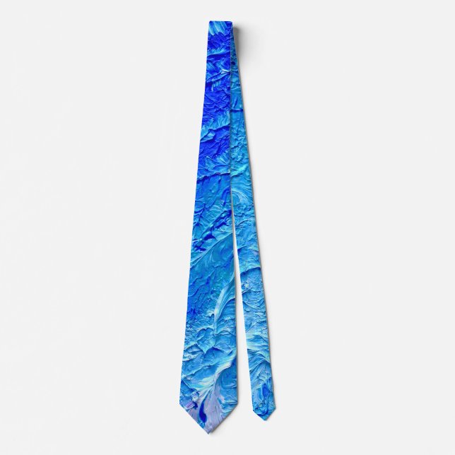 Cravate "Riptide #1" Peinture à l'huile (Devant)