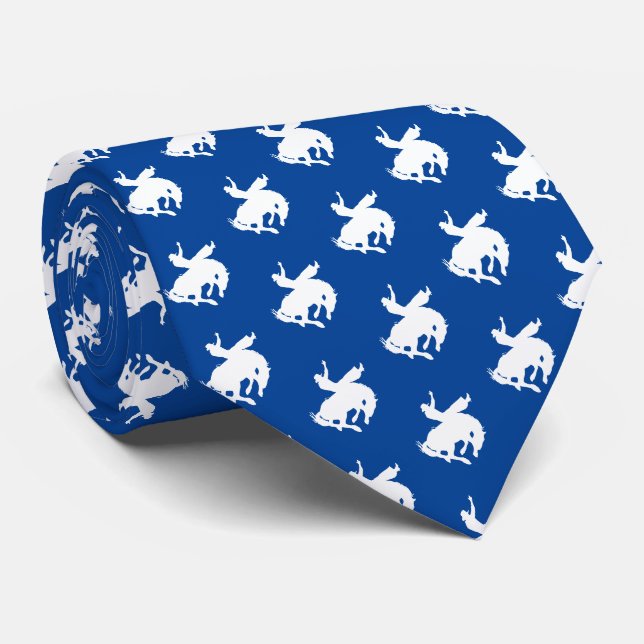 Cravate Rodeo Cowboy | bleu profond (Roulé)