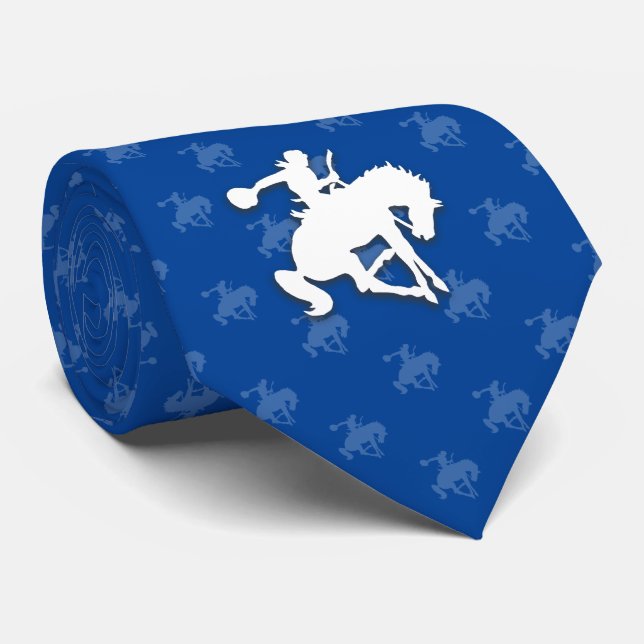 Cravate Rodeo Cowboy | Bleu profond (Roulé)