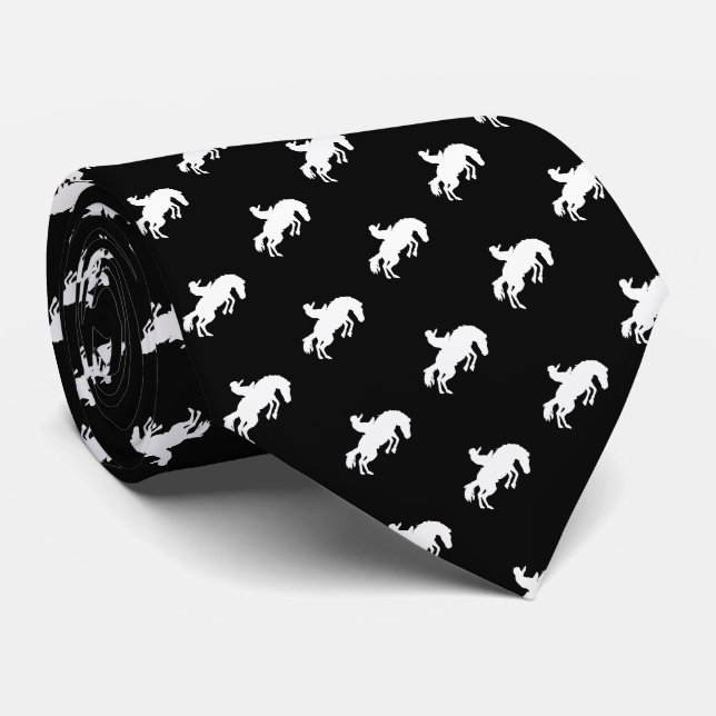 Cravate Rodeo Cowboy | Noir (Roulé)
