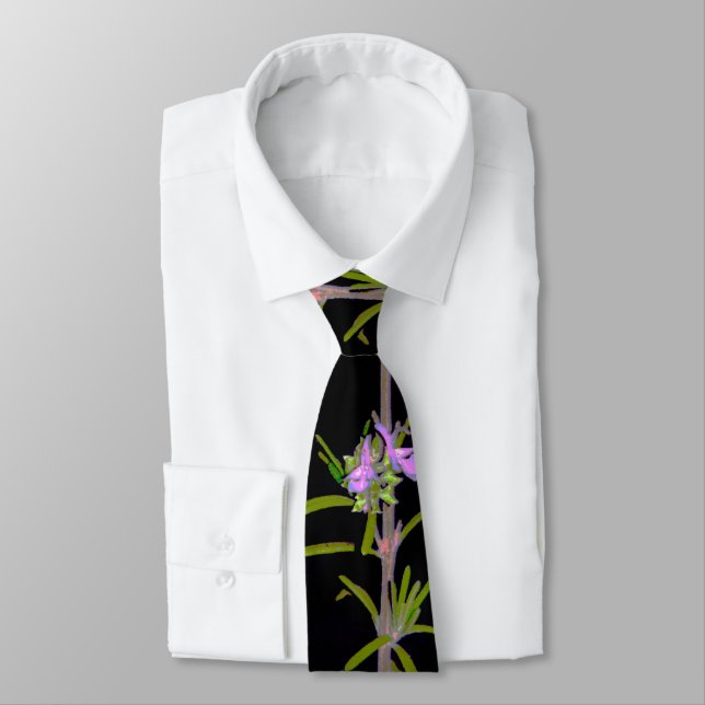 Cravate Romarin en fleurs (Attaché)