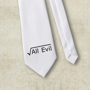 Cravate Root of All Evil - Math Humor / Math Geek