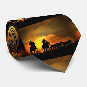 Cravate Roping Cowboys Roundup Steers Pays Ouest