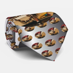 Cravate Rosaire en bois avec Jésus sur Croix