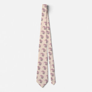 Cravate rose avec Paisley Fractal Art Design