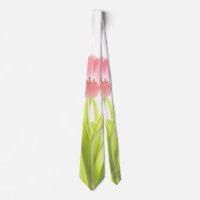 Cravate rose de blanc de rockabilly de fleur de