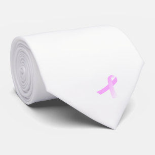 Cravate rose de conscience de cancer du sein de