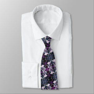 Cravate Rose d'hiver et papillons - Romantique