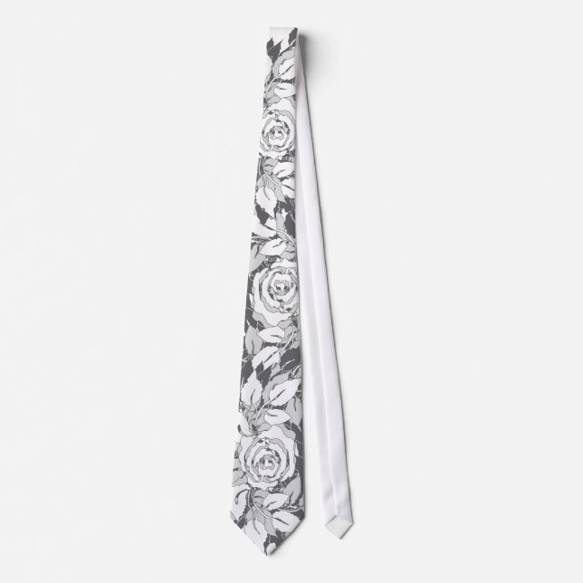 Cravate rose gris (Devant)