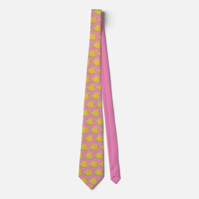 Cravate Rose jaune (Devant)