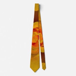 Cravate Rose jaune, rose orange, rose romantique