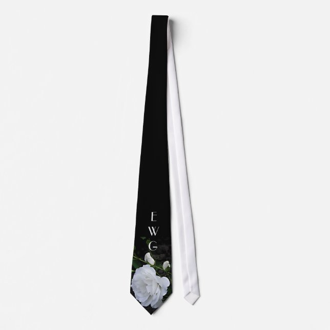 Cravate Rose monogramme (Devant)