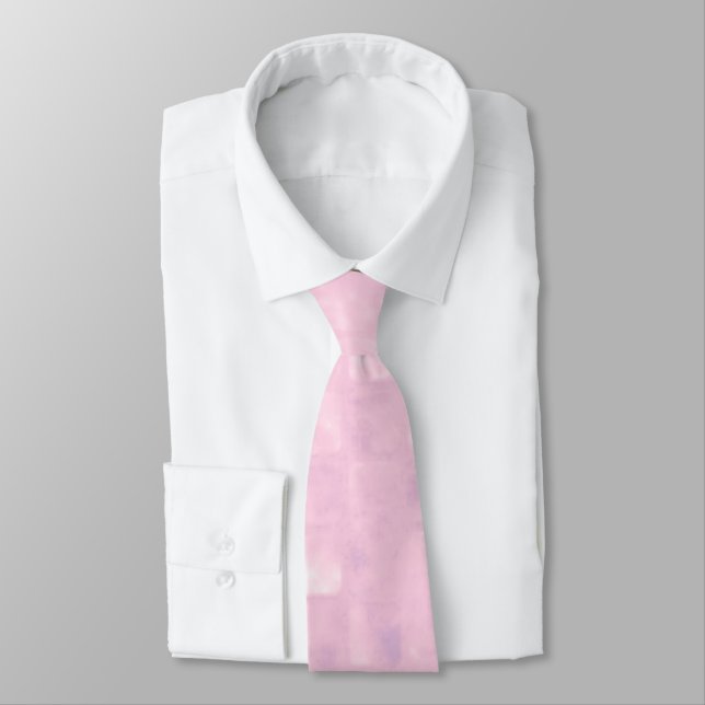 Cravate Rose Pastel (Attaché)