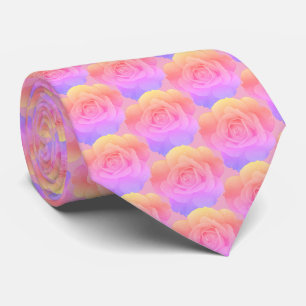 Cravate Rose rose Floral Motif Abstrait fête cadeau Favori