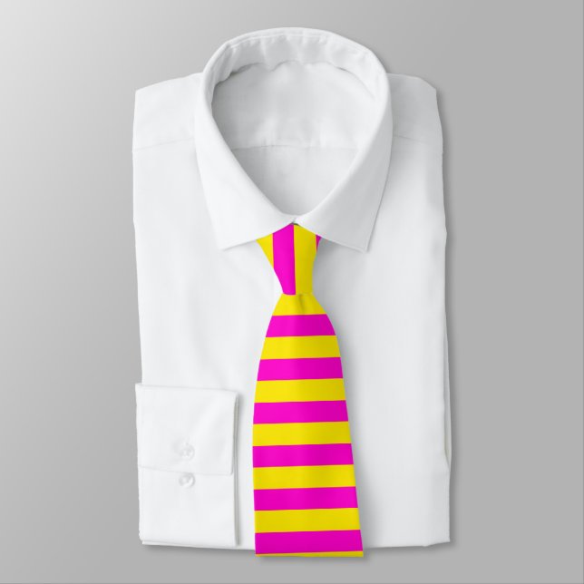 Cravate Roses Chaudes Et Jaunes Canaries (Attaché)