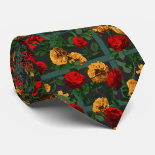 Cravate Roses jaunes rouges