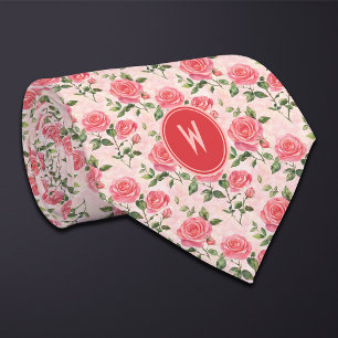 Cravate Roses roses roses florales