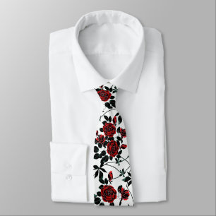 Cravate Roses rouges.