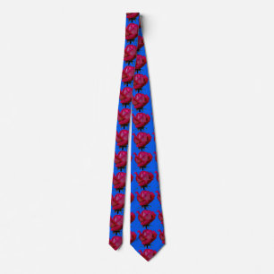 Cravate roses rouges bleus