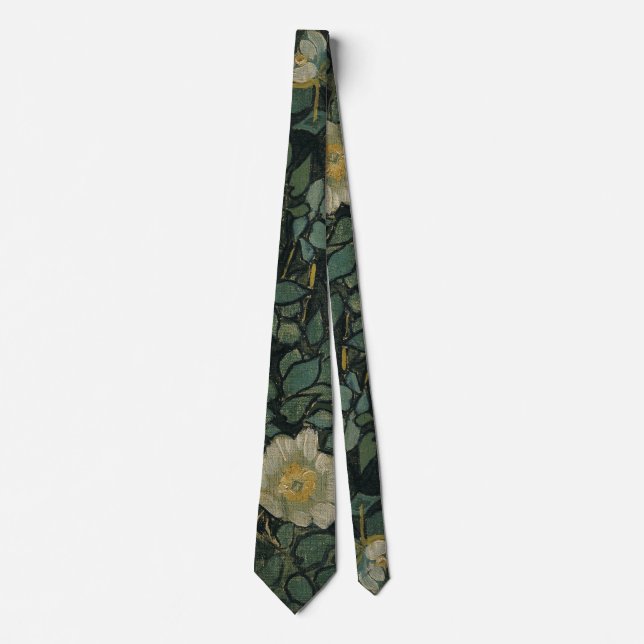 Cravate Roses sauvages par Vincent van Gogh (Devant)