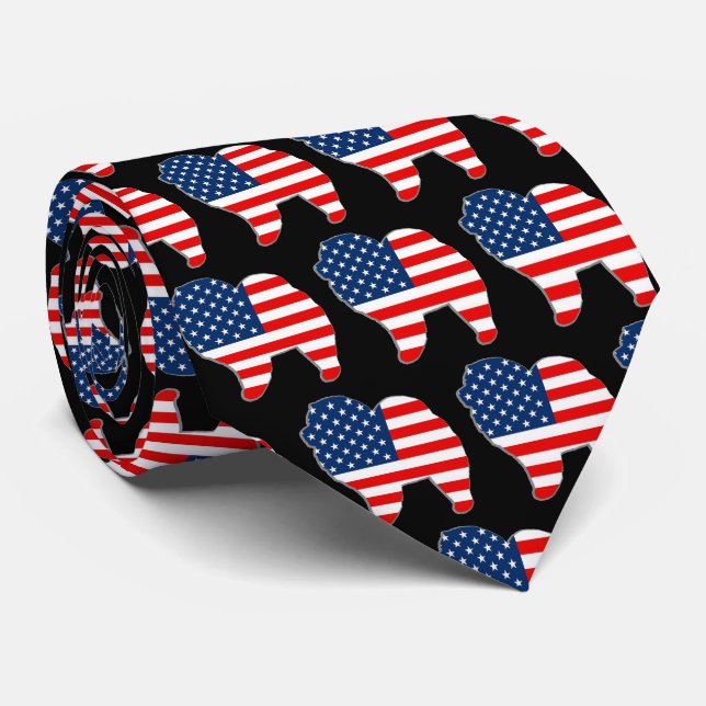 Cravate ROUGE BLANC ET CHOW mens necktie (Roulé)